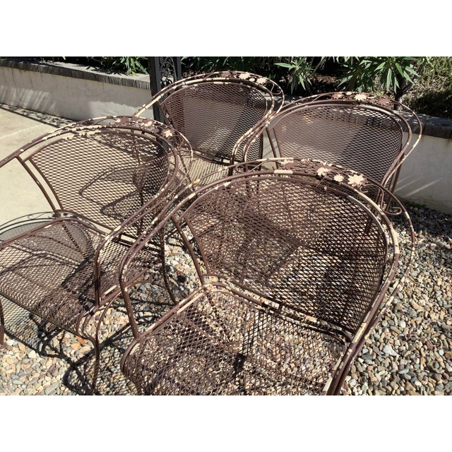 Russell Woodard Wrought Iron Vintage Patio Chairs Set 4 Chairish
