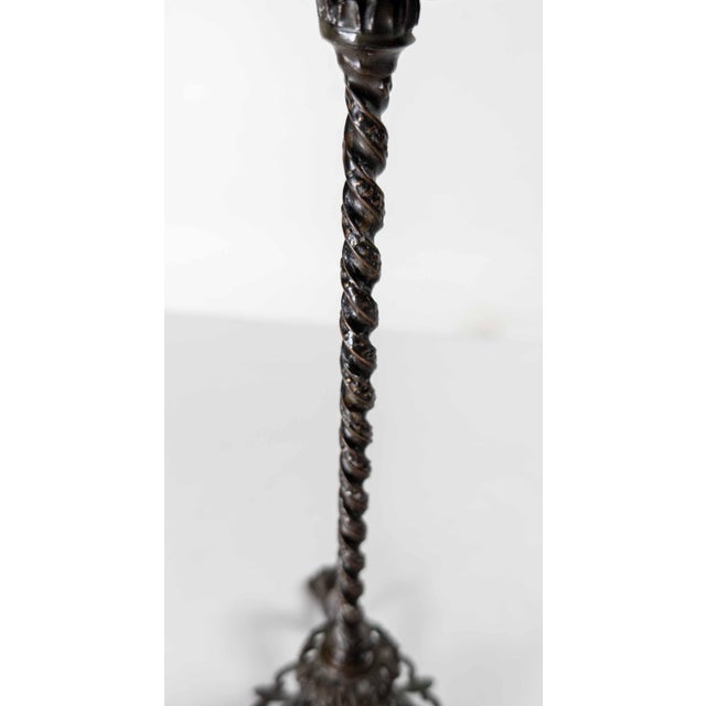 19th Century or Earlier Italian Grand Tour Roman Paduan Revival Bronze Oil Lamp For Sale In New York - Image 6 of 18
