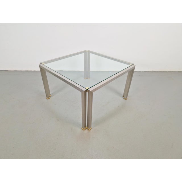 Regency T28 Coffee Table in Brass and Glass from Peter Ghyczy, 1970s For Sale - Image 12 of 18