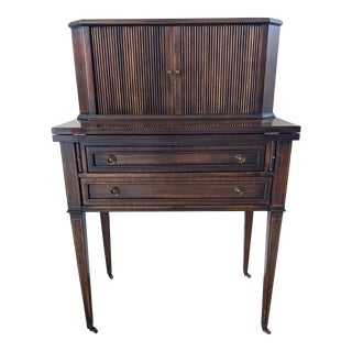 Mid 20th Century Mahogany Tambour Desk by Brandt Furniture Company For Sale