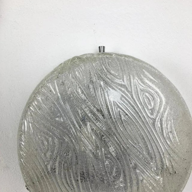 Ice Glass Sconces in the style of Kalmar, Germany, 1970s, Set of 2 For Sale - Image 11 of 18