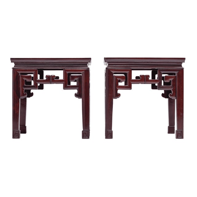 Chinese Carved Table in Hardwood For Sale - Image 3 of 10