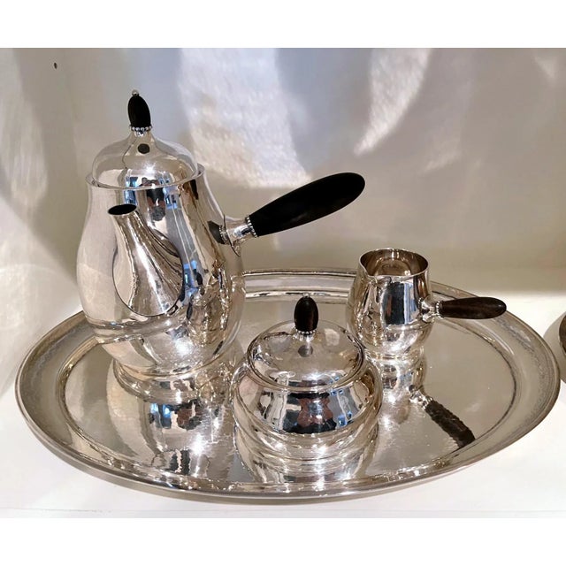 Danish Sterling Silver Coffee or Tea Set Georg Jensen - 4 Pieces For Sale - Image 12 of 13