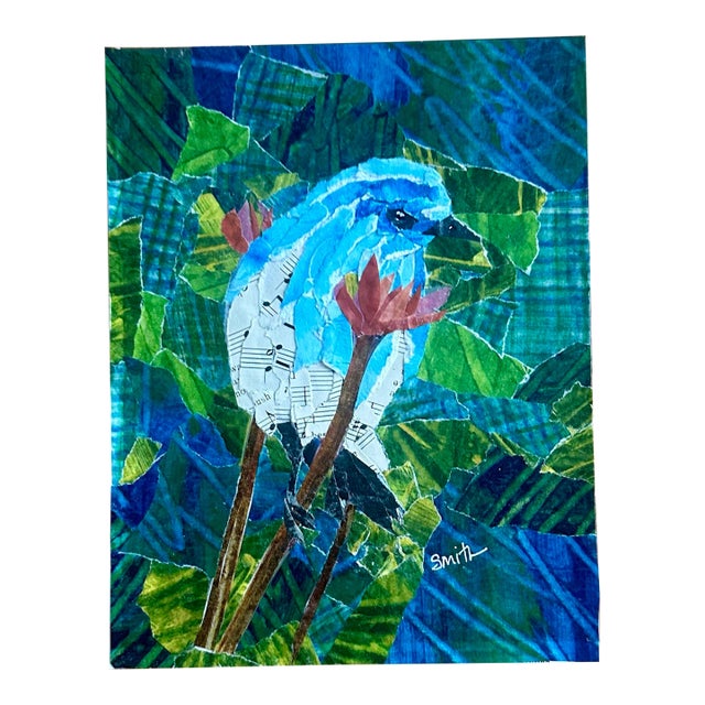 “Songbird” Original Collage by Nancy Smith For Sale