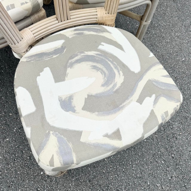 Boho Chic Sculpted Leaf Back Pencil Reed Dining Chairs - Set of 6 For Sale - Image 11 of 12