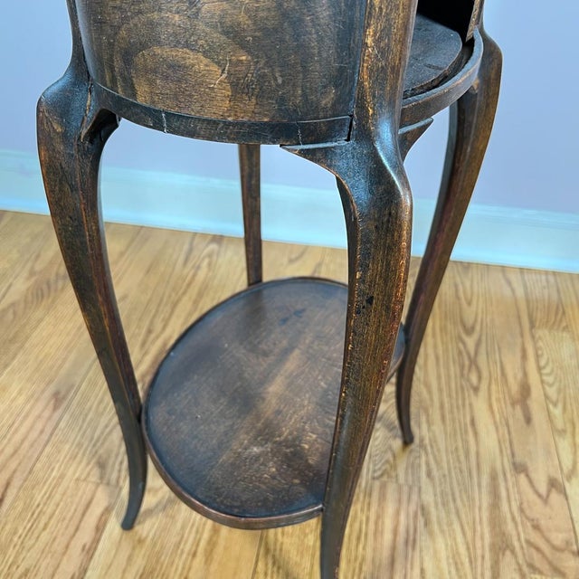 Antique French Side Table With Tambour Door For Sale - Image 10 of 12