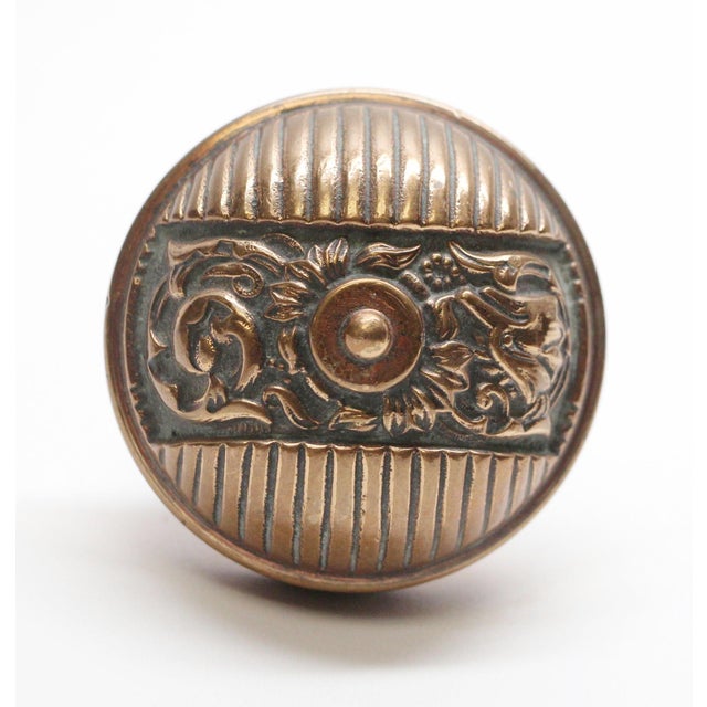 Renaissance Antique Bronze Italian Renaissance Columbian Entry Door Knobs For Sale - Image 3 of 5