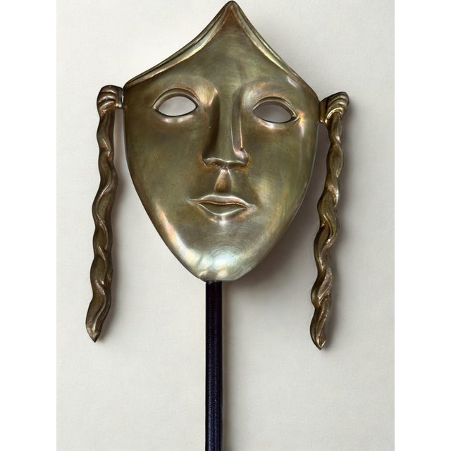 A vintage find by design house Sarreid, Ltd. Made in Korea, decorative brass mask wall decor. To view our over 400 unique,...