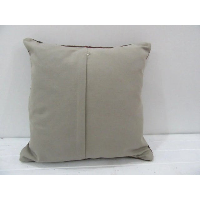 Turkish Handwoven Turkish Kilim Pillow Cover For Sale - Image 3 of 4