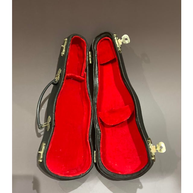 Auburn Vintage Miniature Replica Wood Violin and Bow With Case 6.5" Long For Sale - Image 8 of 10