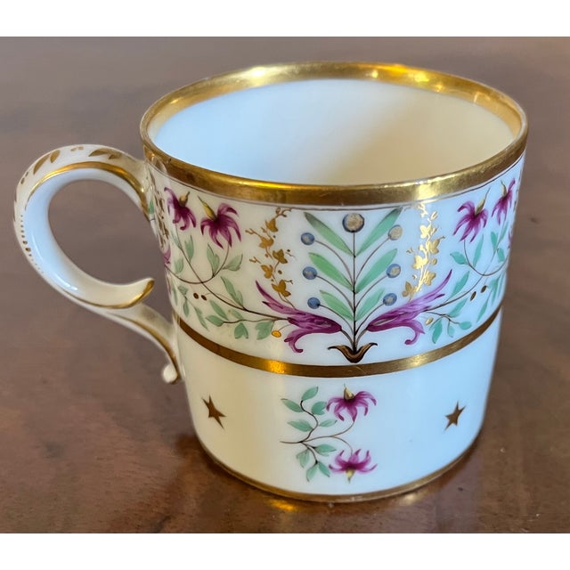 Antique Early 19th Century French Empire Paris Porcelain Coffee Cup or Can by Dihl Circa 1800 For Sale - Image 15 of 17