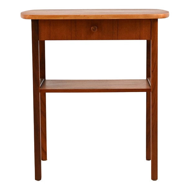 Scandinavian Teak Bedside Table, 1960s For Sale