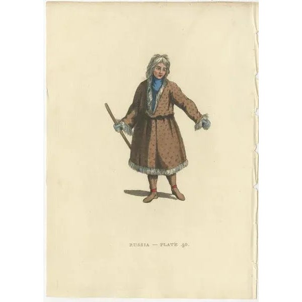 W. Alexander, Traditional Attires of Kamchatka, 1814, Prints, Set of 4 For Sale - Image 3 of 6