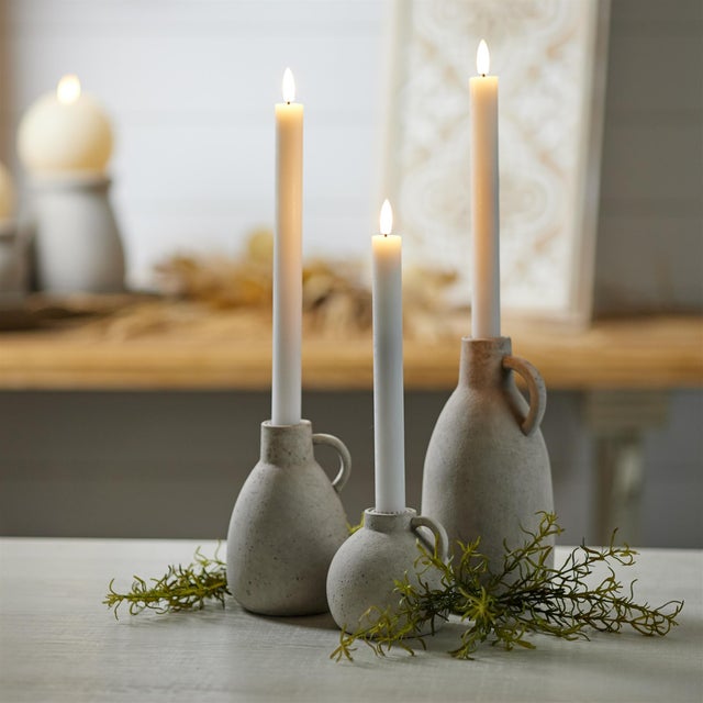 Modern FIA WickWhite Taper Candle (Set of 2) For Sale - Image 3 of 8