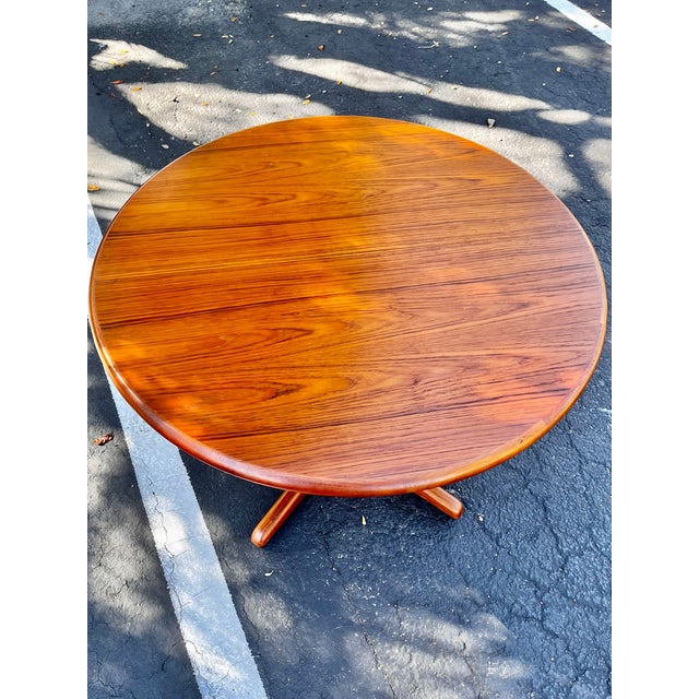 Wood Mid Century Nordic Modern Teak Extendable Dining Table For Sale - Image 7 of 18