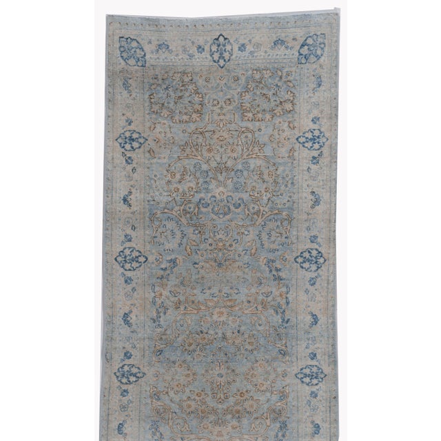 Antique Circa 1900 Blue Oversize Hand Knotted Wool Runner 2ft 9in X 23ft 6in For Sale - Image 10 of 10