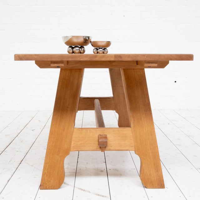 French Oak Dining Table, 1950s For Sale - Image 6 of 10