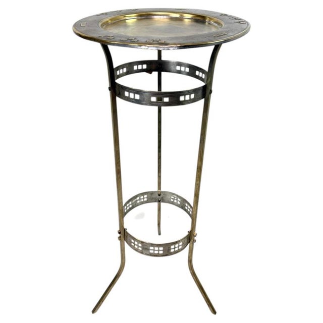 Art Nouveau Brass Plant Stand in the style of Wiener Werkstätte, 1890s For Sale - Image 11 of 11