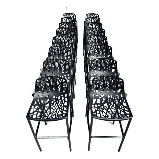 Janus Et Cie “Forest” Low Back Barstools by Ramon Esteve (1–16 Available) For Sale