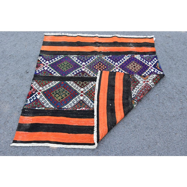 1970s 1970s Tribal Hand Knotted Cecim Kilim For Sale - Image 5 of 11