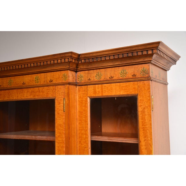 Georgian Painted Satinwood Display Bookcase, 1950s For Sale - Image 9 of 13