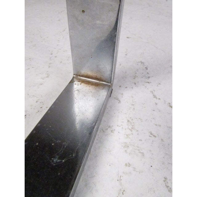 Late 20th Century Modern Chrome & Tinted Glass Coffee Table For Sale - Image 5 of 10