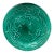 19th Century Green Majolica Orchid Plate Saint Clement For Sale