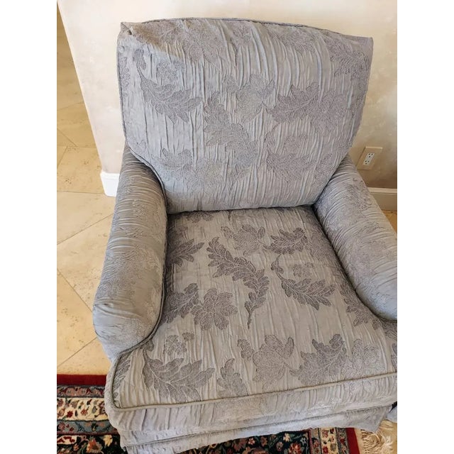 Traditional Baker Upholstered Club Chairs- Pair For Sale - Image 3 of 5
