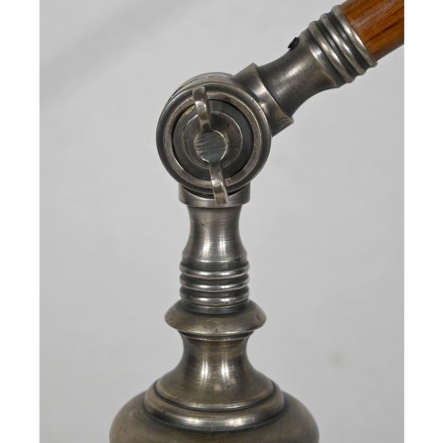 Adjustable Arm Table Lamp in Metal and Wood, 1920s For Sale - Image 17 of 18