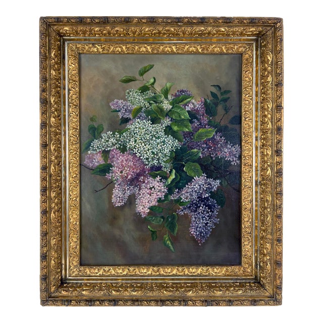 Wisteria Bouquet in the Style of William Hubacek Original California Still Life by William Hubacek For Sale