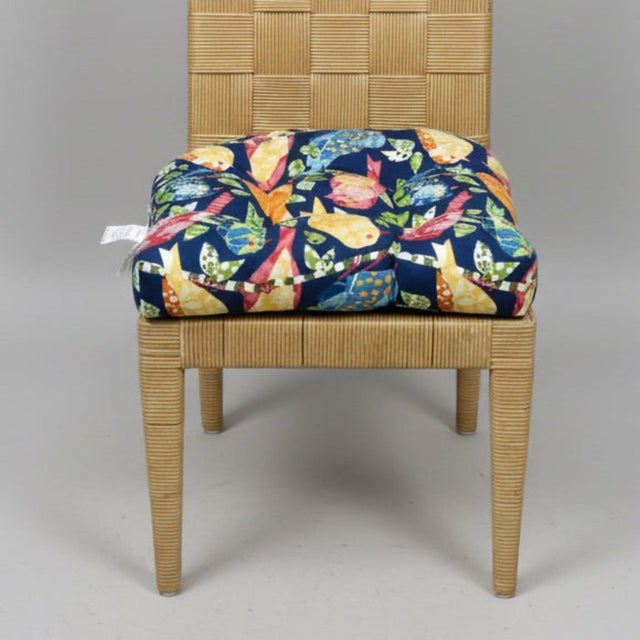 Navy Blue Pair | Seat Cushions | 3 Pair Available For Sale - Image 8 of 8