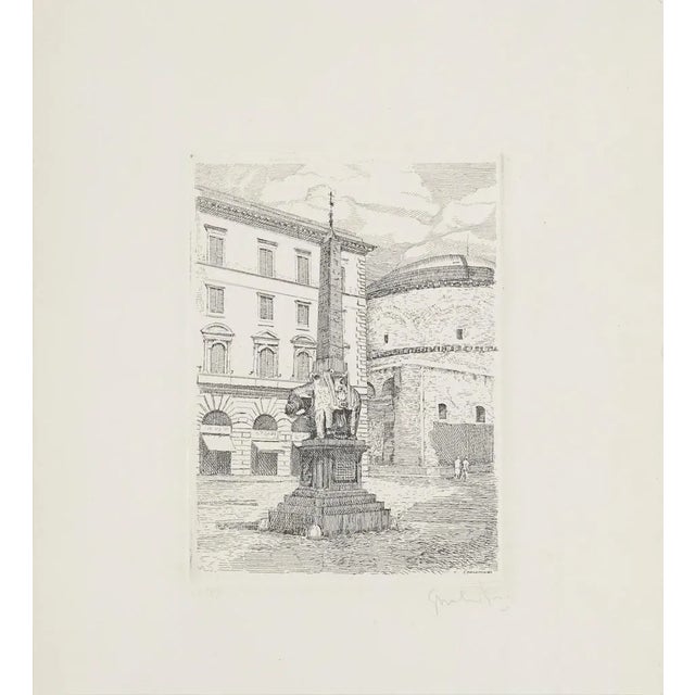 Minerva Square is an original etching artwork realized in the 1970s by Giuseppe Malandrino. Hand-signed by the artist in...