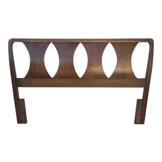 Mid Century Walnut Queen Headboard For Sale