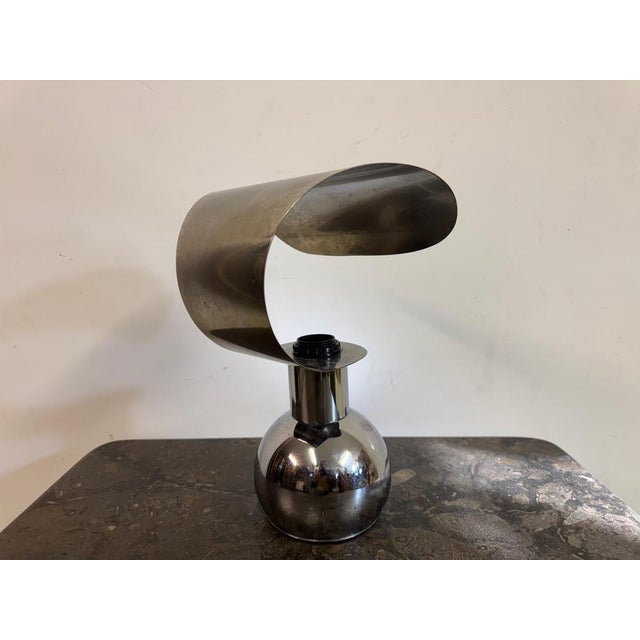 Sculptural Chrome Table Lamp, 1960s For Sale - Image 9 of 11