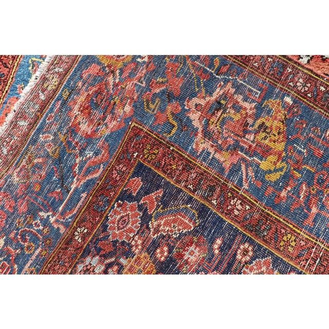 Tribal Kurdish Bidjar Rug With All-Over Sub-Geometric Medallion Design For Sale - Image 12 of 12