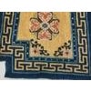 Early 20th Century 1900s Beige Floral Antique Chinese Horse Cover Rug 1' 10" X 3' 8" Handknotted Wool Carpet For Sale - Image 5 of 5
