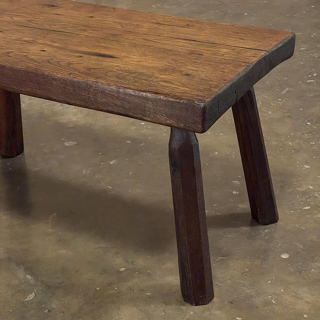 Antique Rustic Country French Plank Bench | Chairish