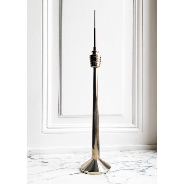 Metal Space Age Stuttgart TV Tower in Stainless Steel, 1970s For Sale - Image 7 of 7