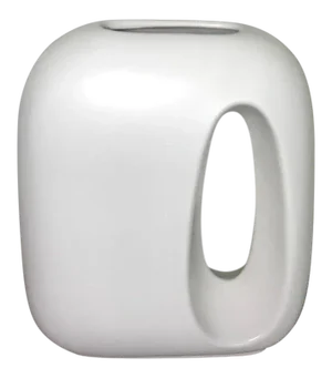 Umbra Matt White Contemporary Mid Century Modern Rounded Ceramic Vase