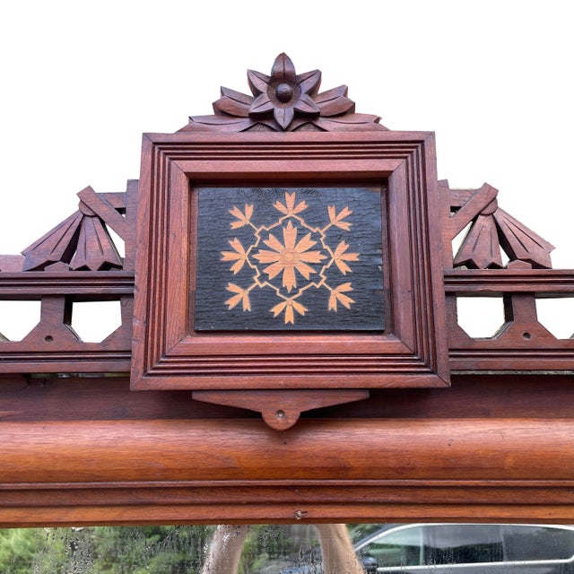 Victorian 1800s Eastlake Pier Mirror For Sale - Image 3 of 9