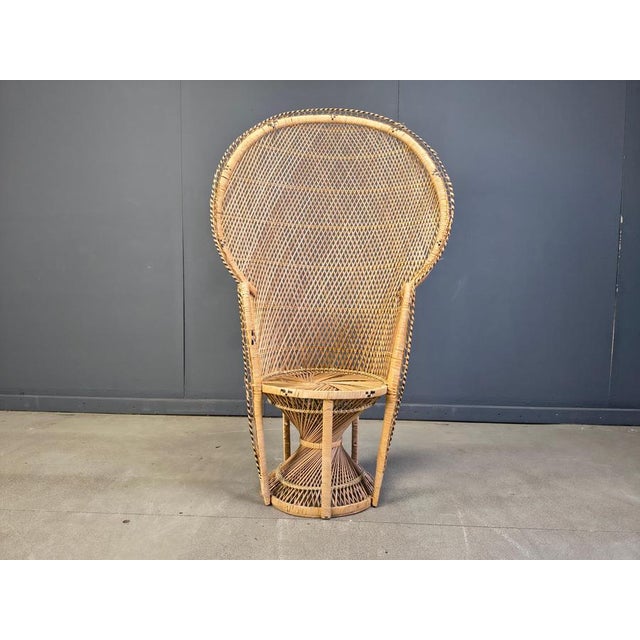 Vintage Wicker Peacock Chair, 1970s For Sale - Image 11 of 14
