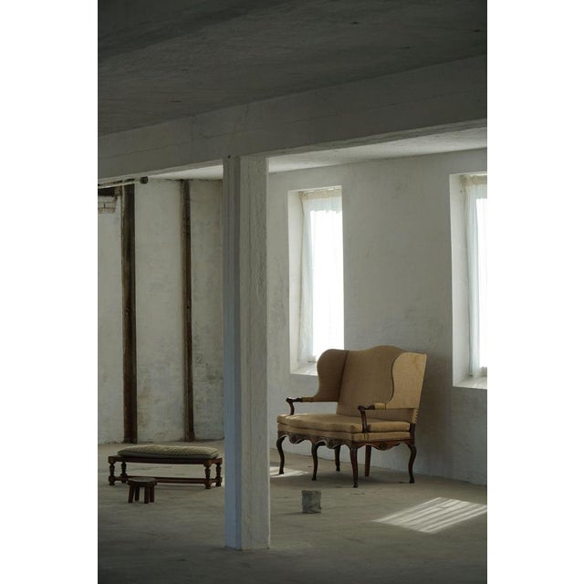 18th-Century Rococo Sofa with Carved Oak Frame and Original Upholstery, Sweden For Sale - Image 17 of 18