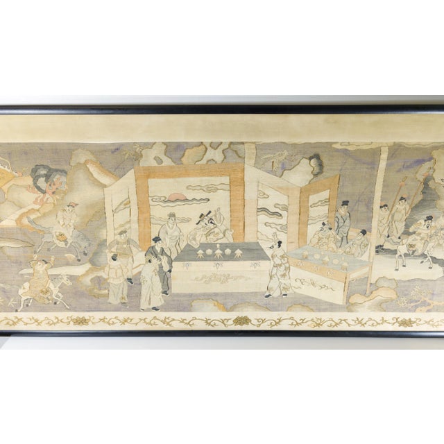 19th Century Large Chinese Kesi Kosu Silk Embroidered Panel For Sale - Image 4 of 12