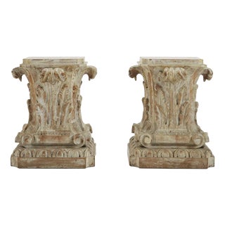 Carved Acanthus Leaf Capitals, Florence, 1900, Set of 2 For Sale