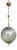Murano Glass and Brass Ball Lantern, 1950 For Sale