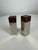 Elegant vintage salt and pepper shaker set featuring a minimalist geometric form characteristic of Scandinavian design...