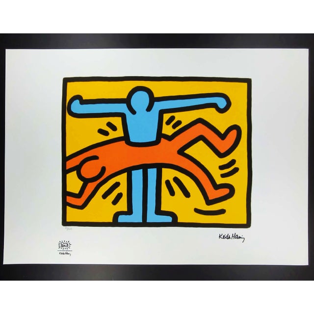 After Keith Haring, Figurative Composition, 1990s, Limited Edition Lithograph For Sale - Image 8 of 8