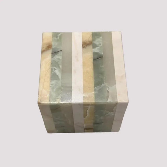 Elena Cube Side Table by Studio Gaia Paris For Sale - Image 4 of 8