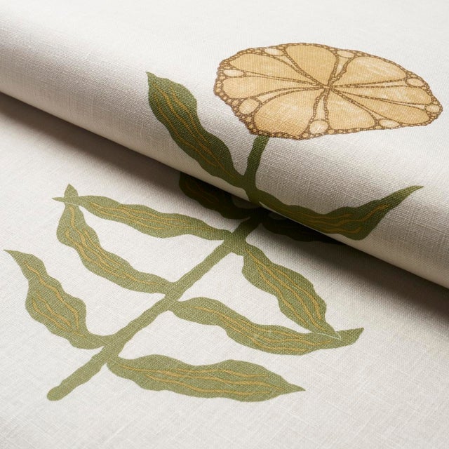 Schumacher SAMPLE - Schumacher x Marian Mcevoy Pretty Petals Fabric In Soft Yellow For Sale - Image 4 of 4