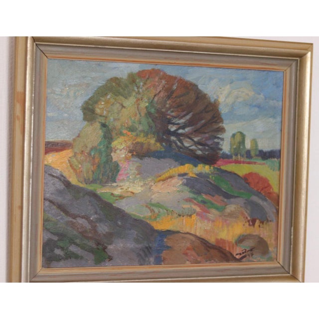 Gote Rex, Late Summer Norway, 1948, Oil on Canvas, Framed For Sale - Image 13 of 18